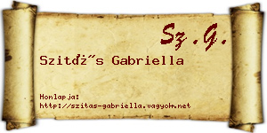 Szitás Gabriella névjegykártya