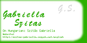 gabriella szitas business card